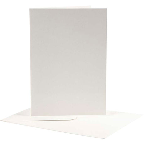 Creativ-Firmenkarten und Umschläge, Kartengröße 12,5 x 17,5 cm, Umschlaggröße 14 x 19 cm, gebrochenes Weiß, 10er-Set 1 Box