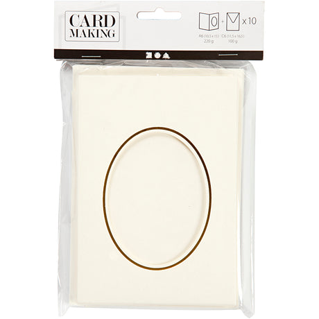 Kreativunternehmen https: www.cchobby.nl passepartout-cards-oval-with-golden-edge-size-card-10-5x15-cm-size-envelop-11-5x16-5-cm-off-white-10-set-1-doos