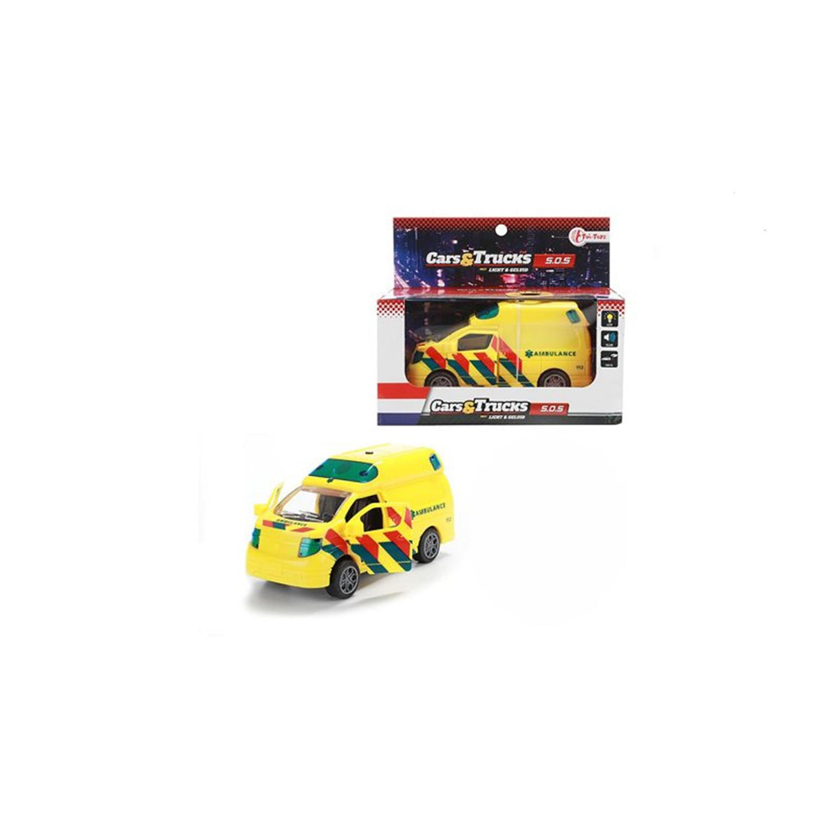 Toi-toys Krankenwagen Reibung + Licht und Ton