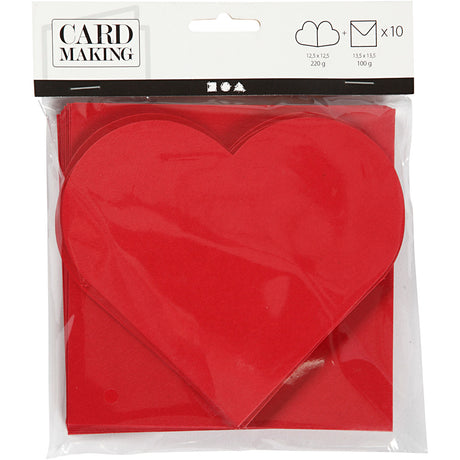 Kreativunternehmen https: www.cchobby.nl herzförmige-karten-größe-karte-12-5x12-5-cm-größe-umschlag-13-5x13-5-cm-rot-10-set-1-box