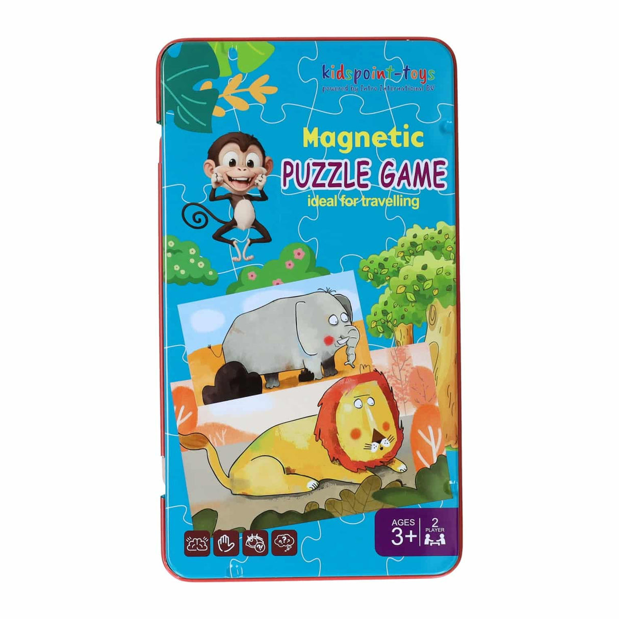 Intro magnetisches Reisespiel in Dosen-Tierpuzzles, 18-tlg.