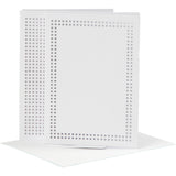 Creativ Company -Karten zum Sticken White, Set von 6