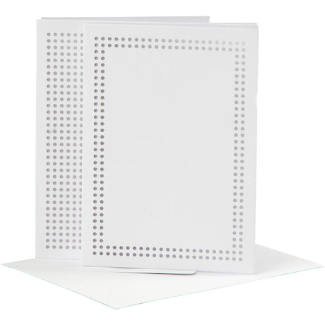 Creativ Company -Karten zum Sticken White, Set von 6