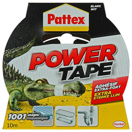 Pattex power tape 10 m wit | power ducktape voor universeel gebruik | waterdichte extreem sterk | premium grip ducktape.