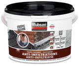 Rubson anti - infiltratie zwart 5kg | daken, funderingen en ingegraven materialen coating | silicone technologie gebaseerd voor maximale elasticiteit | duurzame coating en uv-bestendig | langdurige bescherming tegen vocht.