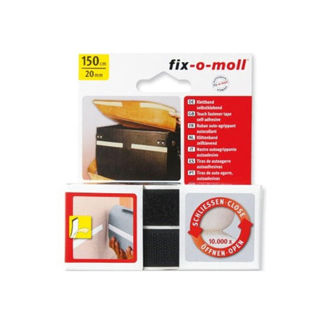 Fix-o-moll Klebeklettband 150cm schwarz