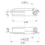 NECO Ball Head Set 1.1 8. Semi-Intergred Stall Head Set ZS44 28.6 ZS44 30. A-Kopf.