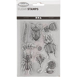Creativ Company Silikonstempel, Insekten, Blatt 11x15,5 cm, 1 Blatt