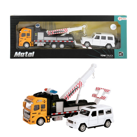 Toi-toys Metall-Abschleppwagen mit Auto, 2-teilig.
