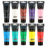 Gouache in Tube 75ml 10 verschiedene Farben sortiert | 24 Stück