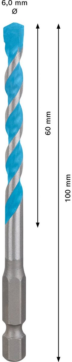 Bosch Accessories Expert Multiconstruction Hex-9 Bohrer 6 x 60 x 100 mm – 1 Stück – 2608900574