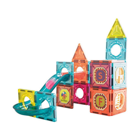 Toi-toys magnetisches Murmelbahn-Bauset buntes Spielzeug 78-teilig.