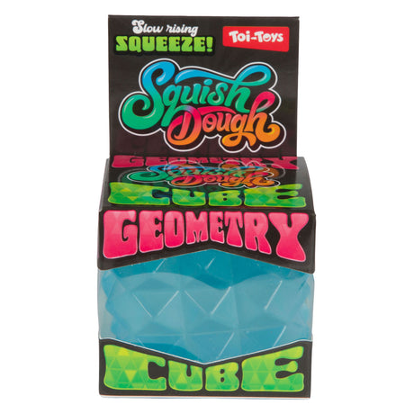 Toi-toys squishdough knijpkubus geometrisch, 6cm