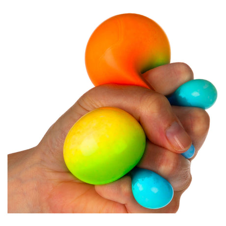 Toi toys toi-toys squishdough set knijpballen -glitter_neon 5cm 4st
