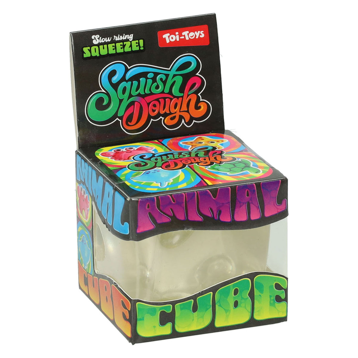 Toi-toys squishdough ice cube met schildpad - 5cm 157gr