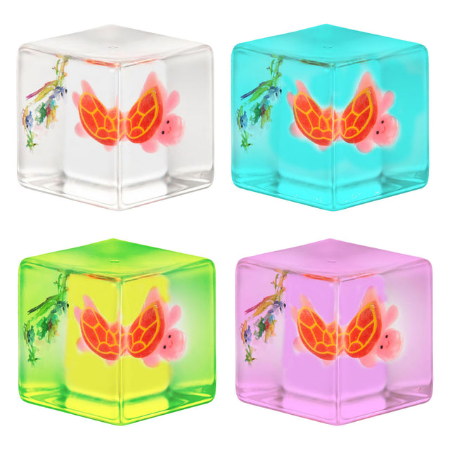 Toi-toys squishdough ice cube met schildpad - 5cm 157gr
