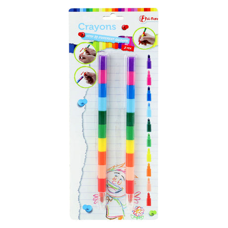 Toi-toys 10-in-1 Wachsmalstift, 2 Stk.