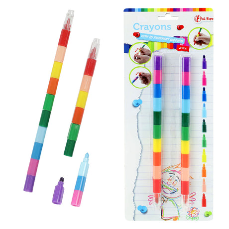 Toi-toys 10-in-1 Wachsmalstift, 2 Stk.