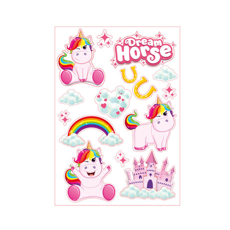 TOI-TOYS Wall Deco Aufkleber Einhorn