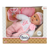 Toi-toys Baby Beau Babypuppe mit Flasche und Lätzchen, 40 cm