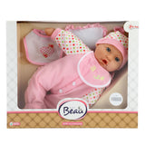Toi-toys Baby Beau Babypuppe mit Flasche und Lätzchen, 40 cm