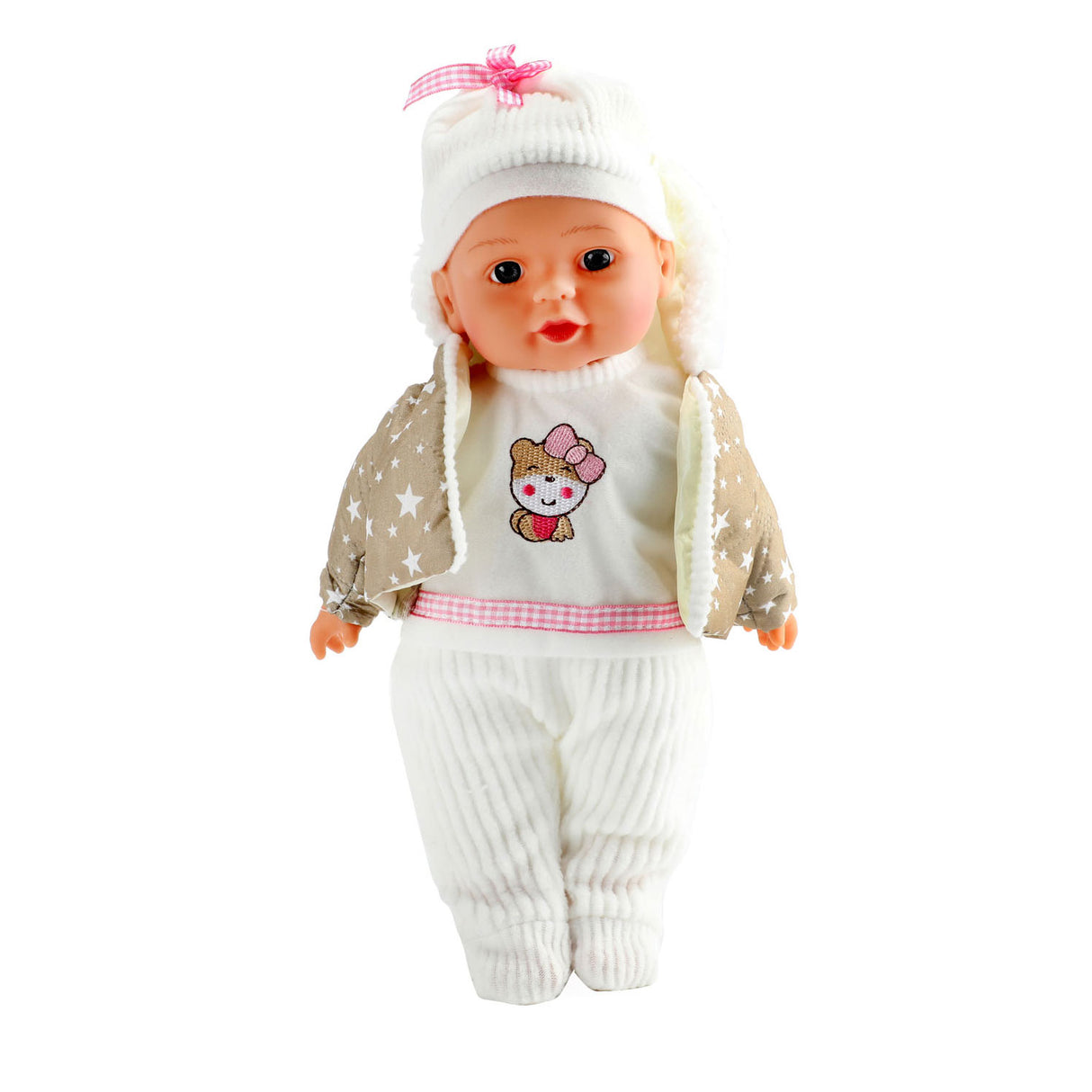 Toi-Toys schöne Baby Babypop Winterkleidung und Flasche