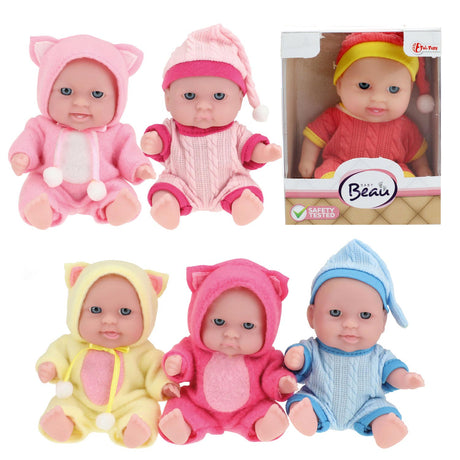 Toi-toys Babypuppe mit Kleidungsset 14 cm hellrosa