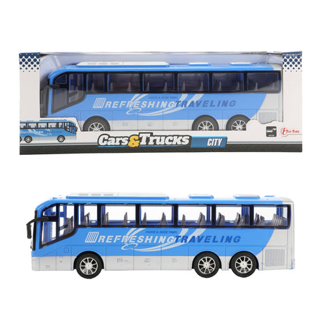 Vehicool Autos LKW Reisebus blaue Reibung – 32 cm