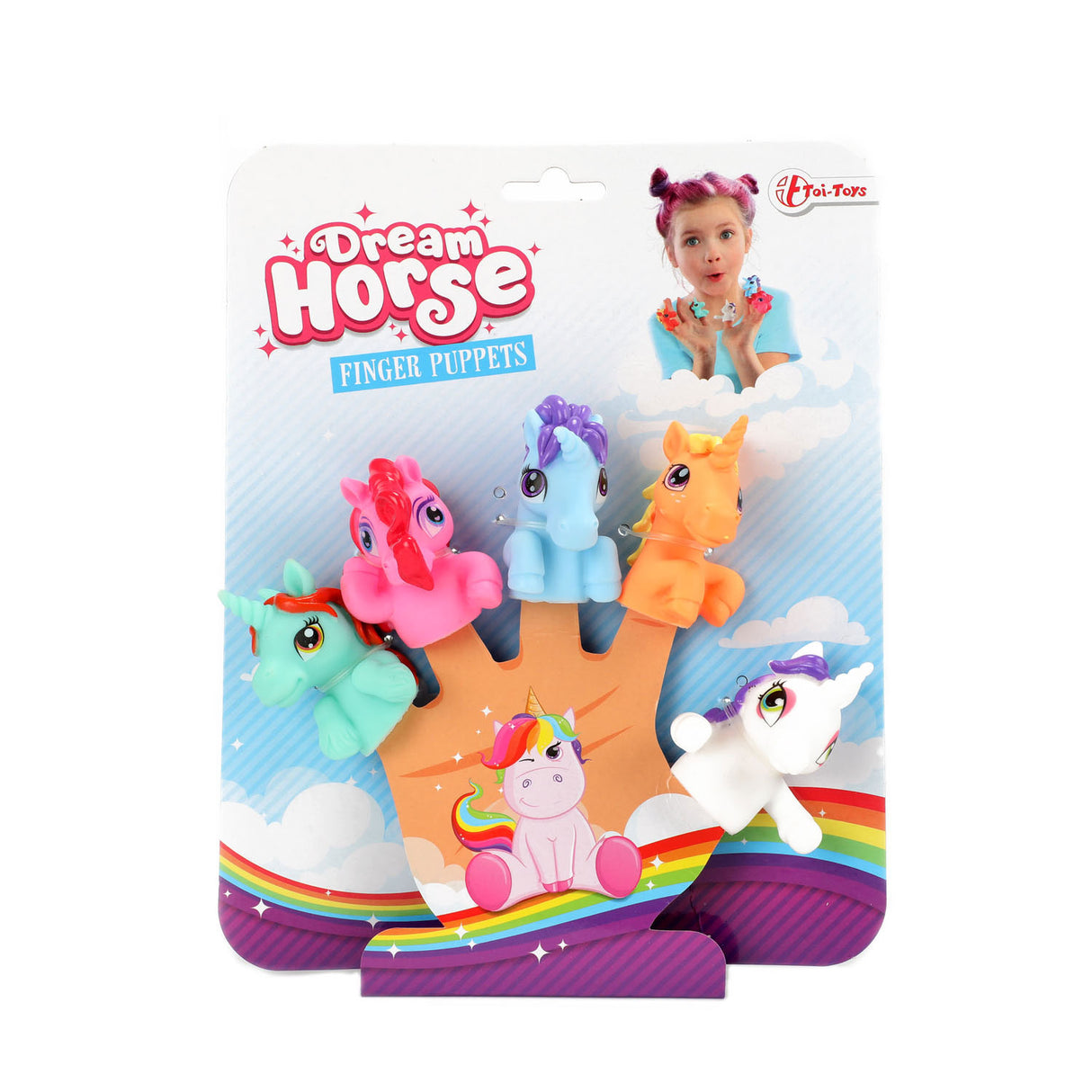 Toi-toys Fingerpuppen Einhorn, 5-tlg.