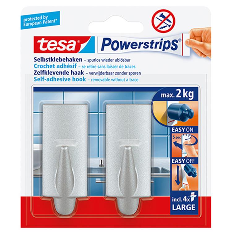 Tesa Haken groß Trend Chrom