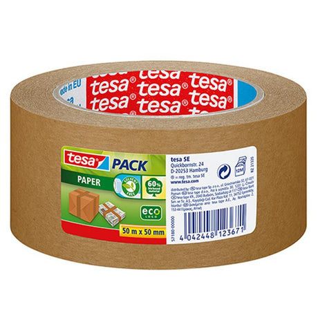 Ecotape Tesapack-Papier 50mx50mm braun reißfest
