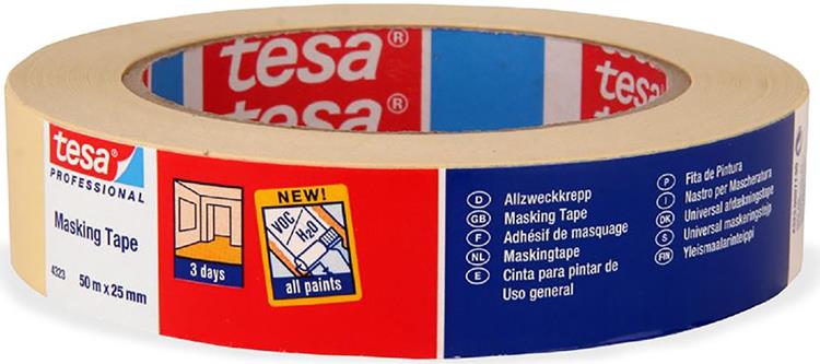 Tesa professional 1009781 - 4323 masking tape 50m x 25mm | 12 stuks