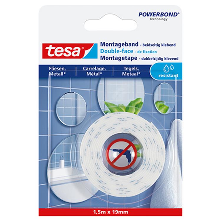Tesa 1x isolatietape rol zwart 20 mtr x 1,9 cm - universele tape