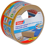 Tesa dubbelzijdig plakband universeel - veelzijdig plakband voor verpakking, decoratie en tapijten of voor handwerk - 10 m x 50 mm