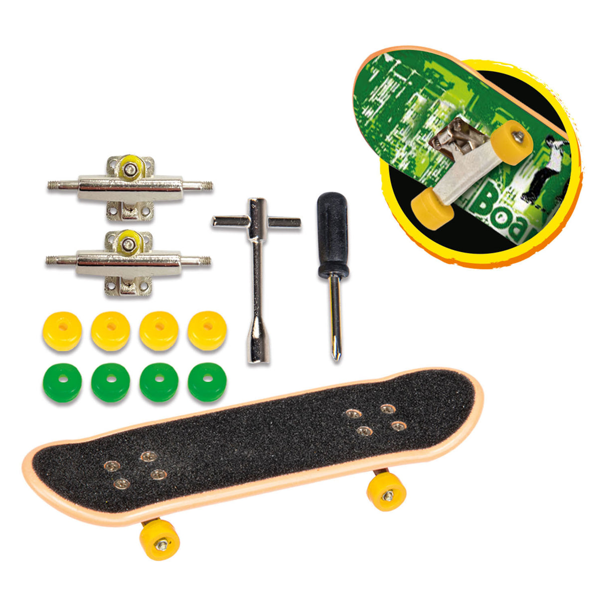 Toi-toys Skate-Finger-Skateboard mit zusätzlichen Rädern