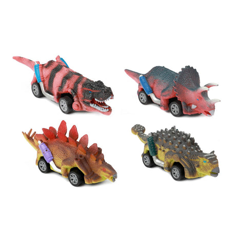Toi-toys Welt der Dinosaurier Dino Rückzugsauto, 4-tlg.