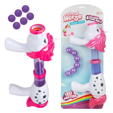 Traumpferd Einhorn -Schirmpistole mit Schaumstoffkugeln