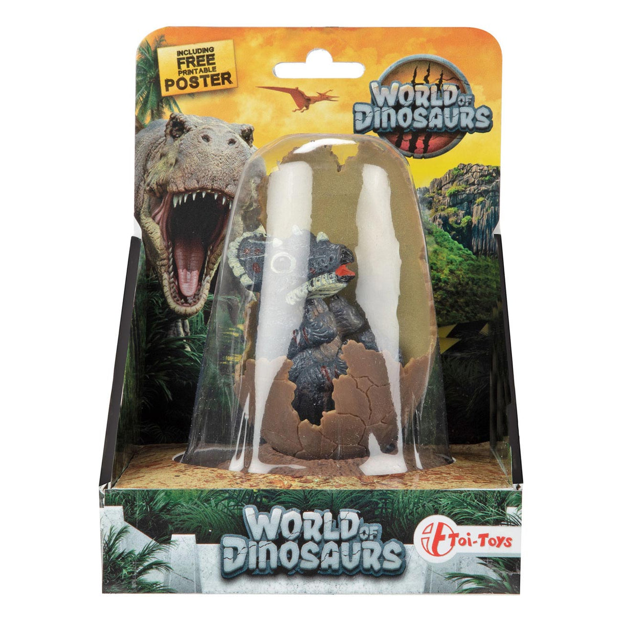 Welt der Dinosaurier Baby-Dino in zerbrochenem Ei