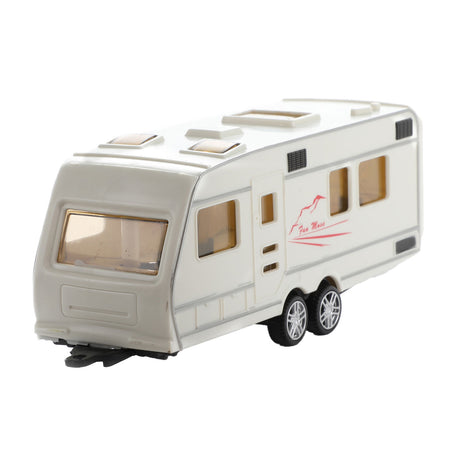 Metalworld Rückziehauto mit Wohnwagen – 1:48