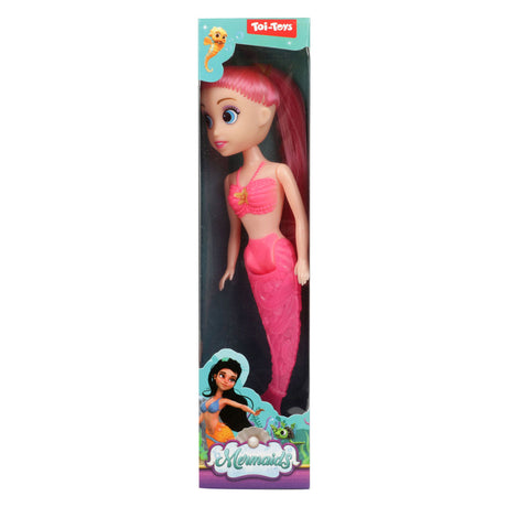 Toi-toys Meerjungfrauen-Meerjungfrauenpuppe mit biegbarem Schwanz, 18 cm