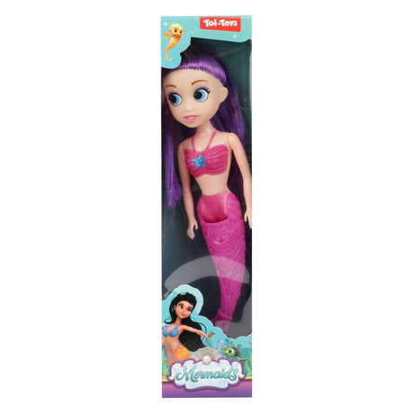 Toi-toys Meerjungfrauen-Meerjungfrauenpuppe mit biegbarem Schwanz, 18 cm