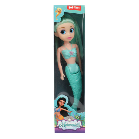 Toi-toys Meerjungfrauen-Meerjungfrauenpuppe mit biegbarem Schwanz, 18 cm