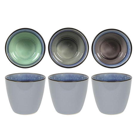 Svenska Living Becher mit reaktiver Glasur, 9 x 8 cm, 6er-Box
