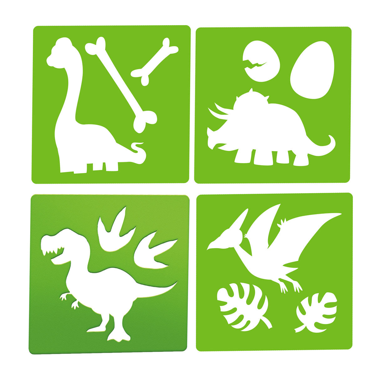 Toi-toys Welt der Dinosaurier Gehwegkreide Dino mit Schablonen, 10 Stk.