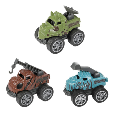 World of Dinosaurs Dino-Truck mit 3 Rückzugsautos