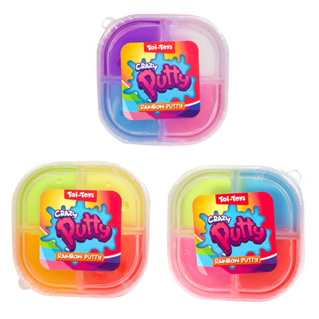 Toi-toys Crazy Putty 4 Farben im 3er-Topf
