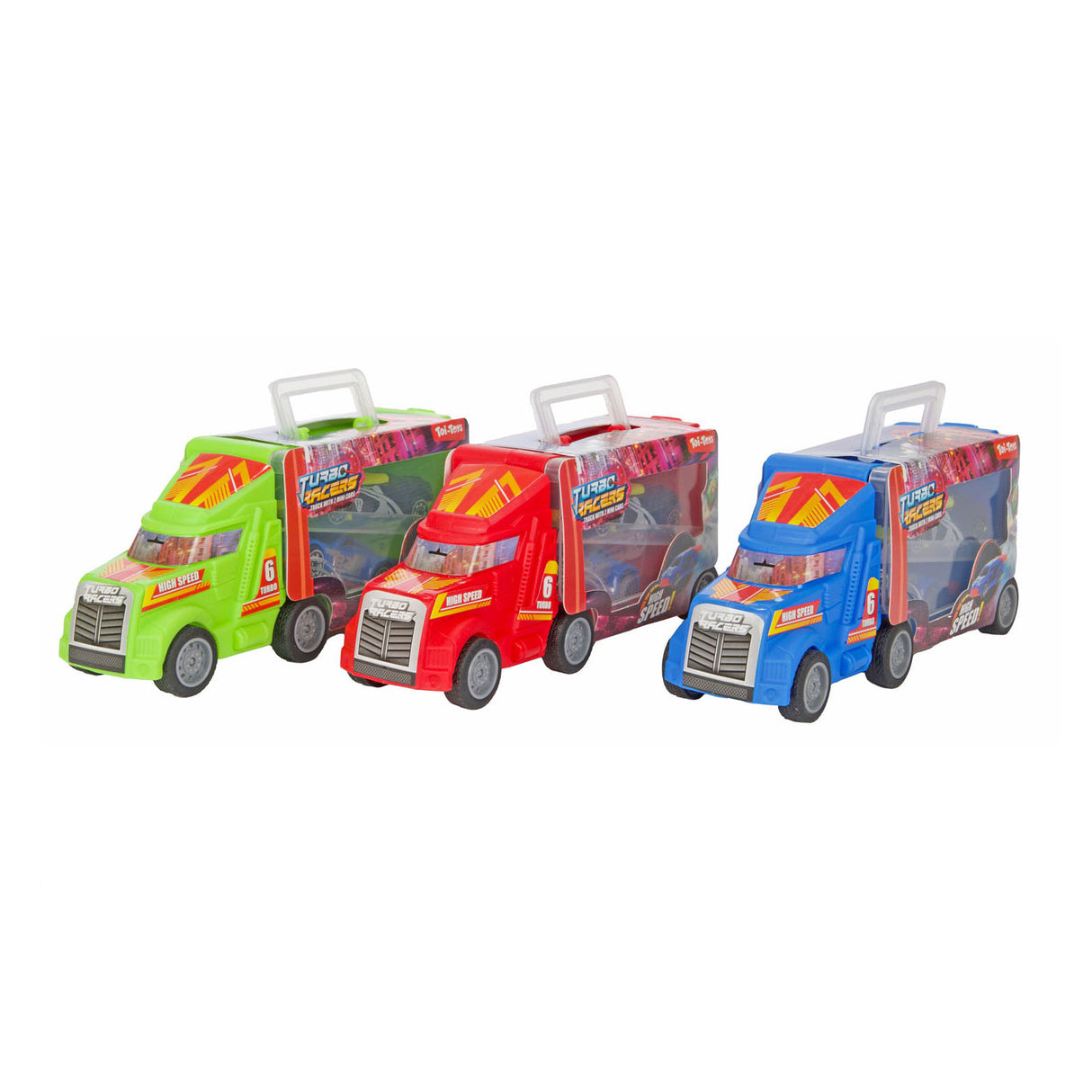 Turbo-Racer-Truck mit Rennwagen, 3-teilig.
