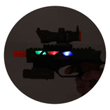 Toi-toys Alfafox Militärpistole mit Schalldämpfer + Taschenlampe + Licht und Ton