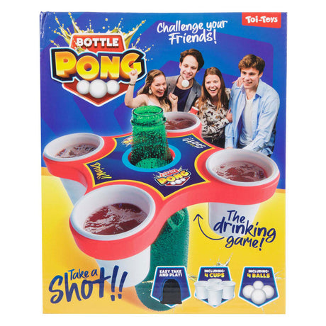 Toi-toys Brettspiel Pong Hero mit 4 Bällen und 4 Bechern