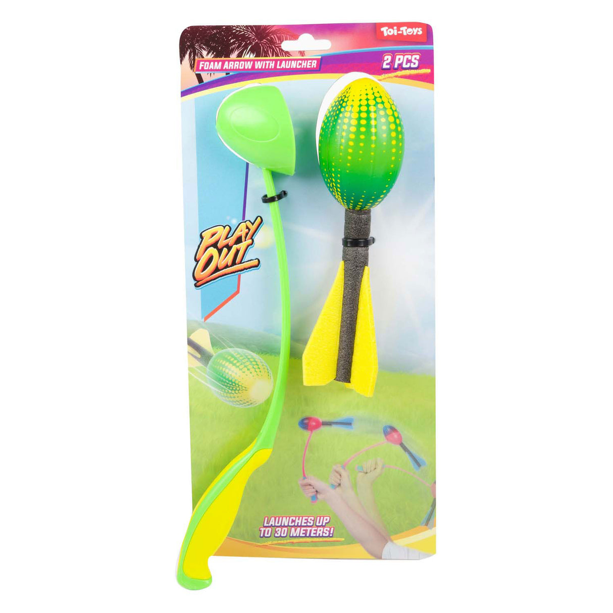 Toi-toys spielt einen Mini-Schaumstoffpfeil mit Werferwirbel aus